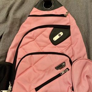 Full charging pink backpack
